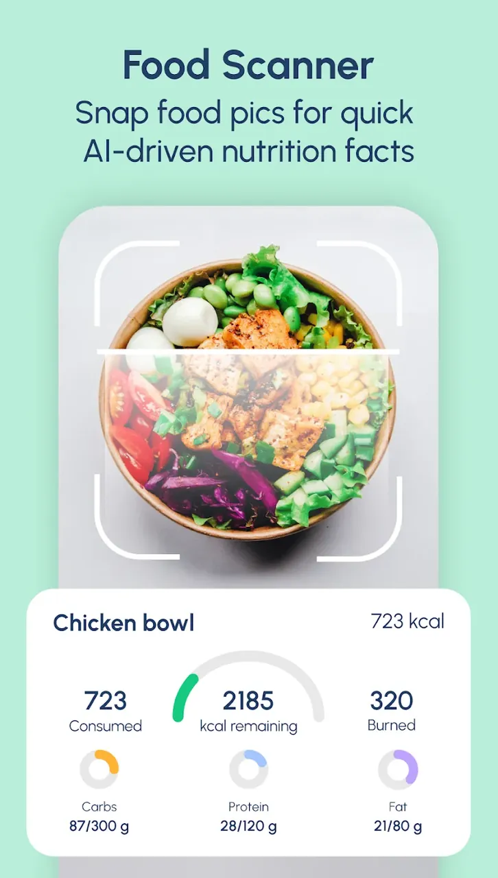Captura de tela da interface do Fastic AI Food Calorie Tracker 3