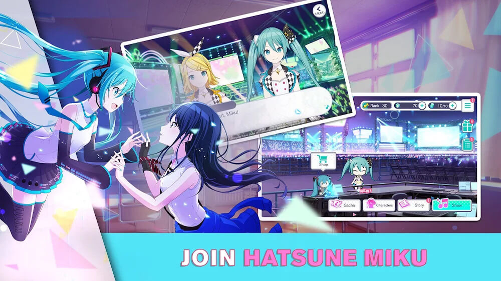 Captura de pantalla del gameplay de Hatsune Miku 2