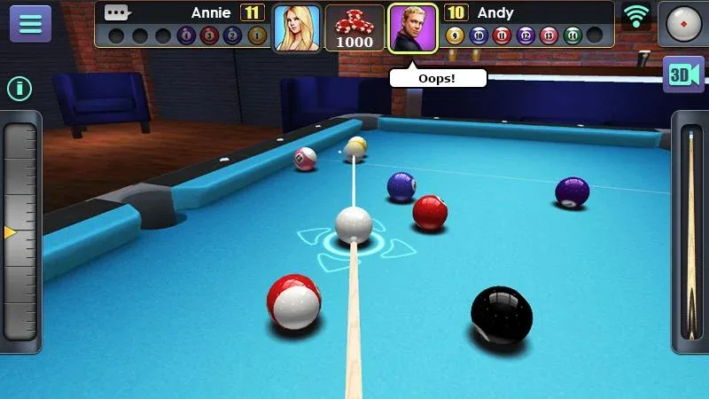 3D Pool Ball gameplay screenshot 2