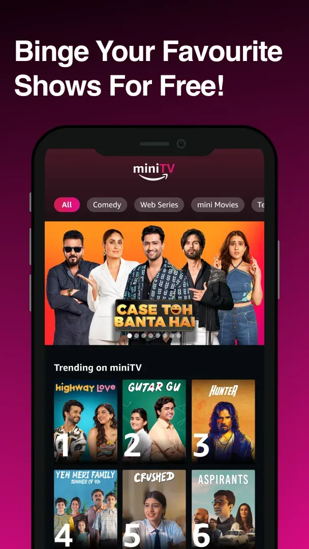 Amazon miniTV app screenshot 2