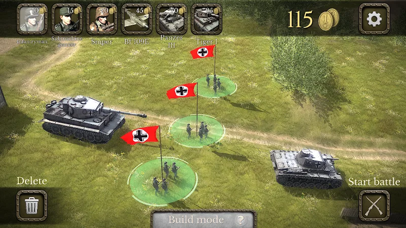 Tangkapan layar gameplay Battlefront Europe: WW2 Heroes 3