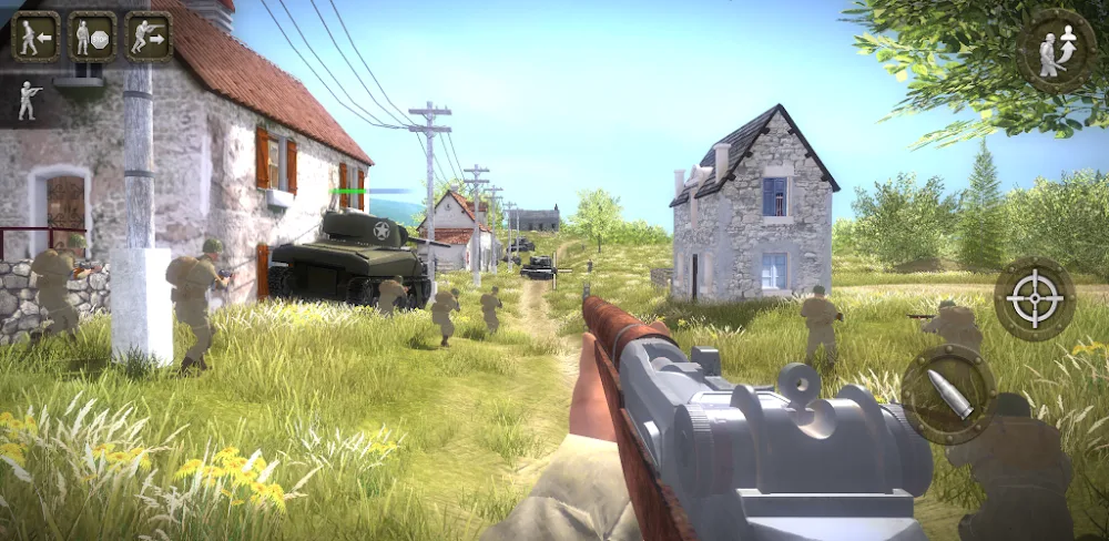 Tangkapan layar gameplay Battlefront Europe: WW2 Heroes 1