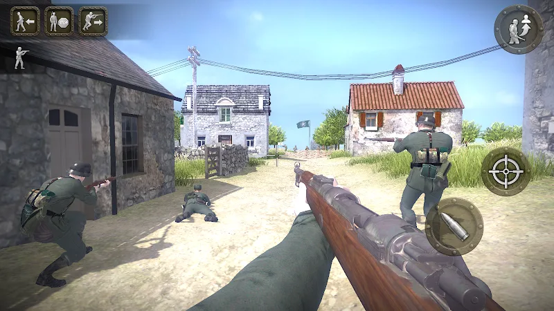 Tangkapan layar gameplay Battlefront Europe: WW2 Heroes 4
