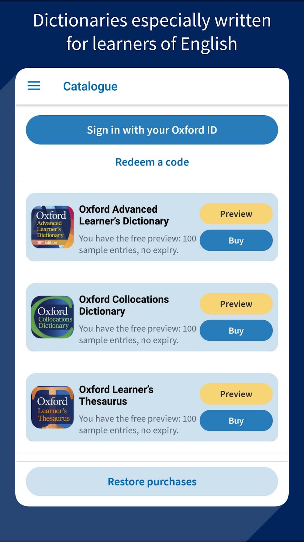 Oxford Advanced Learner’s Dict app screenshot 2