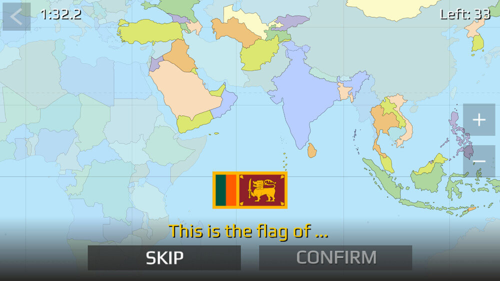Tangkapan layar World Map Quiz 5