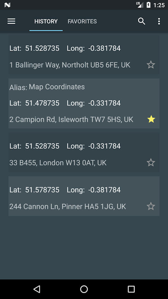 Map Coordinates Screenshot 4