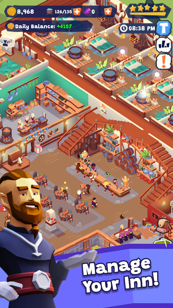 Idle Inn Empire Tycoon gameplay screenshot 4