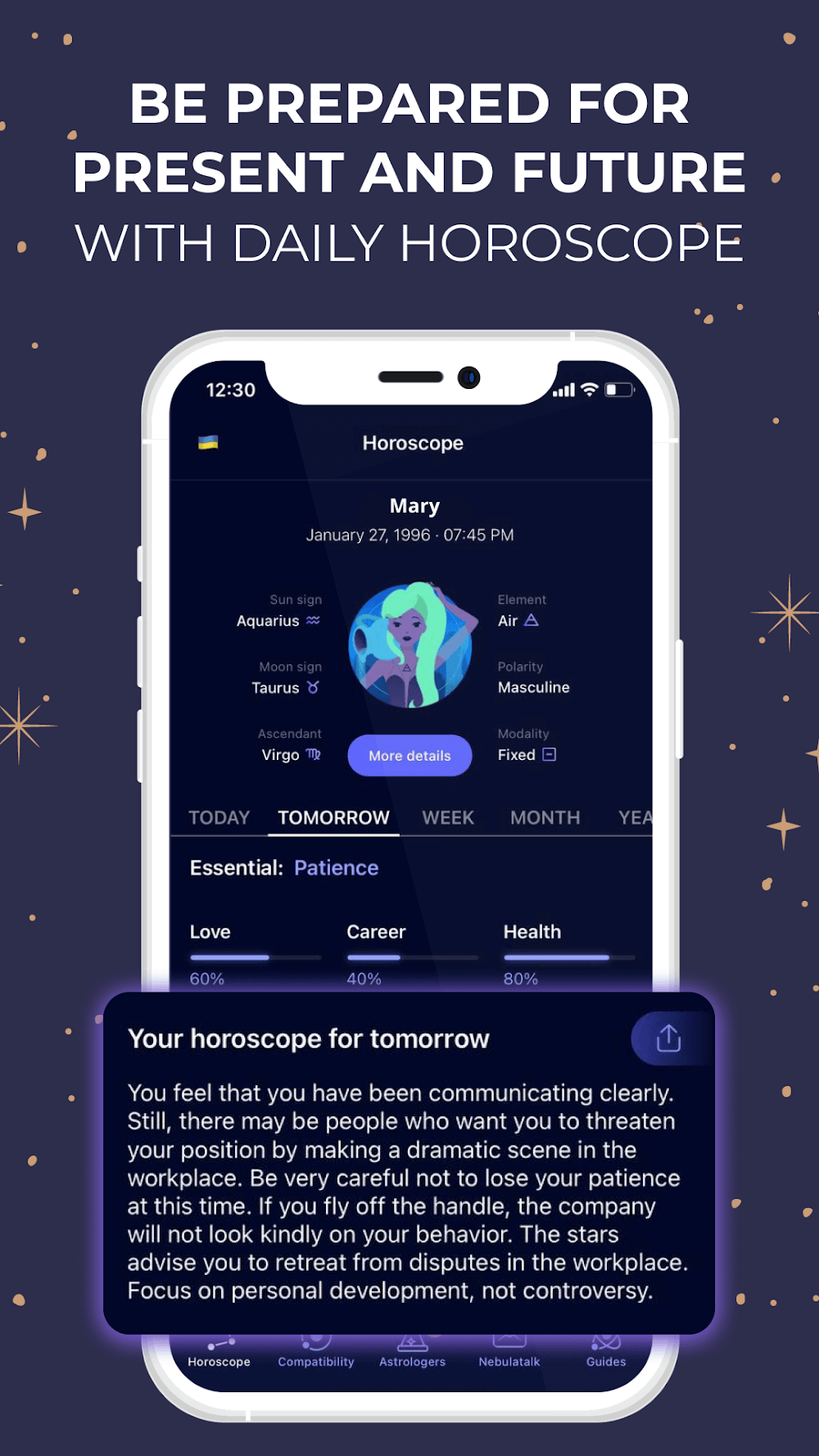 Nebula: Horóscopo y Astrología - Vista previa de la aplicación 7