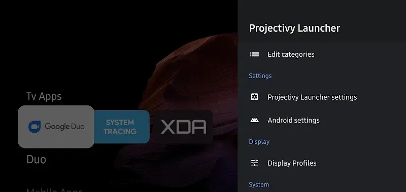 Projectivy Launcher visualização do aplicativo 4