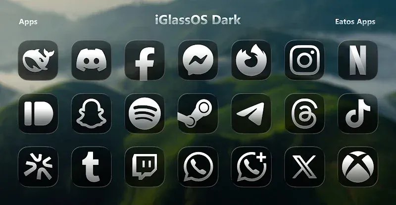 iGlassOS Dark - Icon Pack screenshot 3