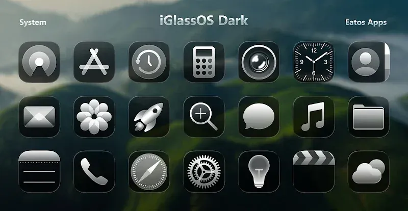 iGlassOS Dark - Icon Pack screenshot 5