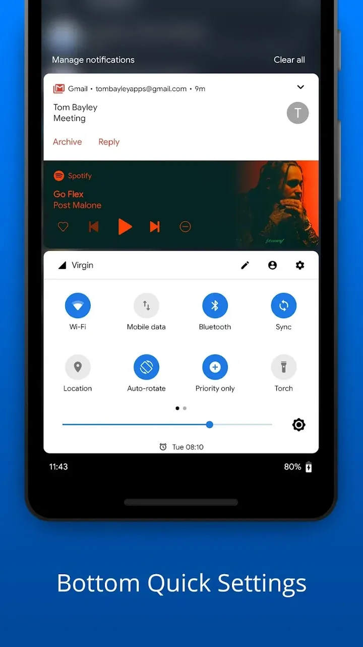 Bottom Quick Settings app screenshot 2