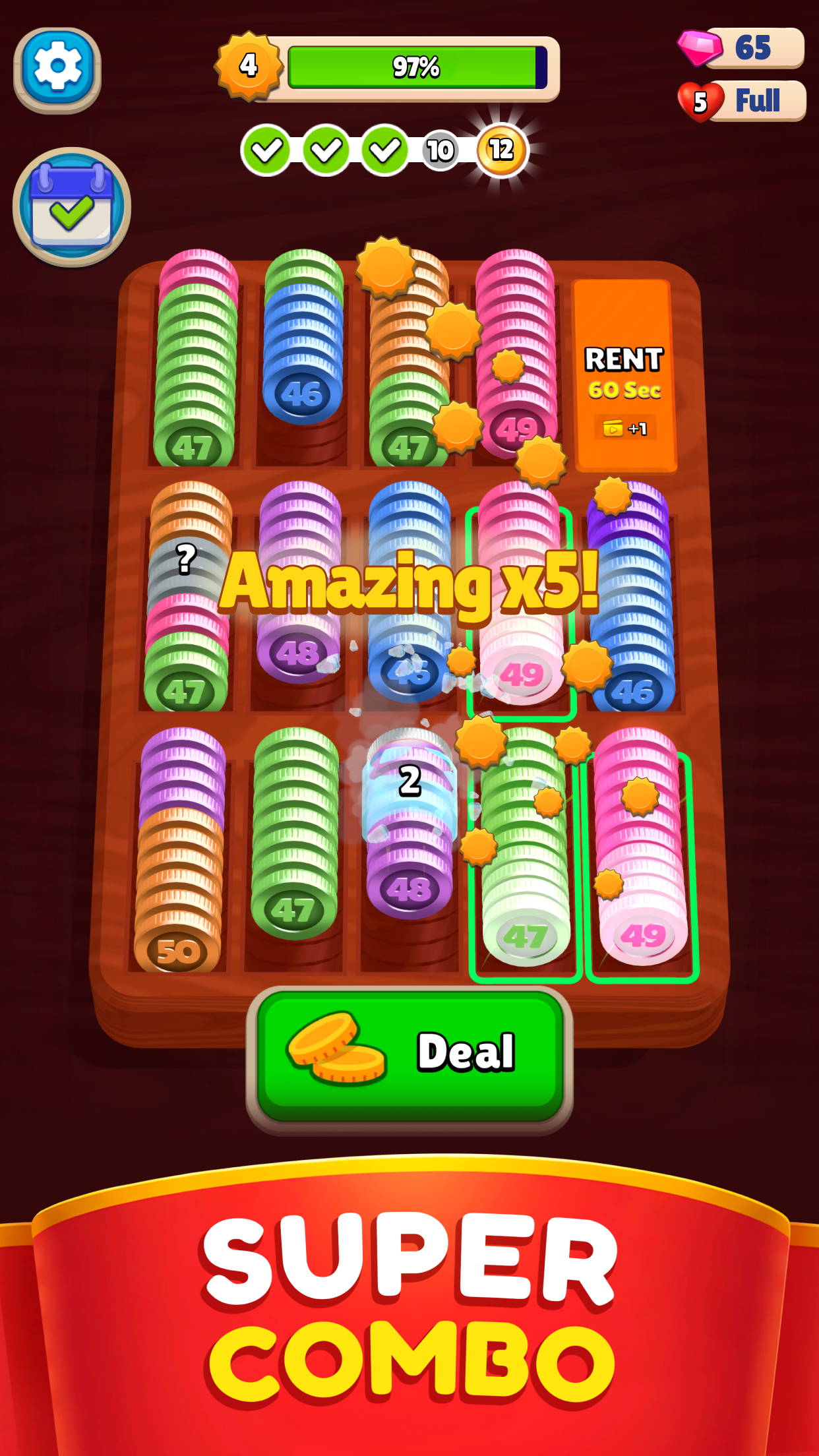 Tangkapan layar 4 Pocket Sort: Coin Merge Puzzle