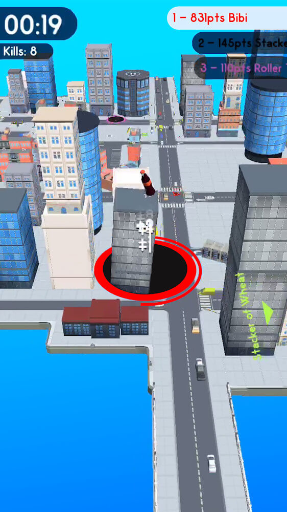 Hole.io gameplay screenshot 2
