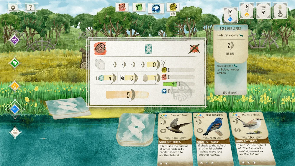 Wingspan: The Board Game gameplay screenshot 6