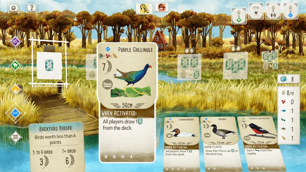 Wingspan: The Board Game gameplay screenshot 3