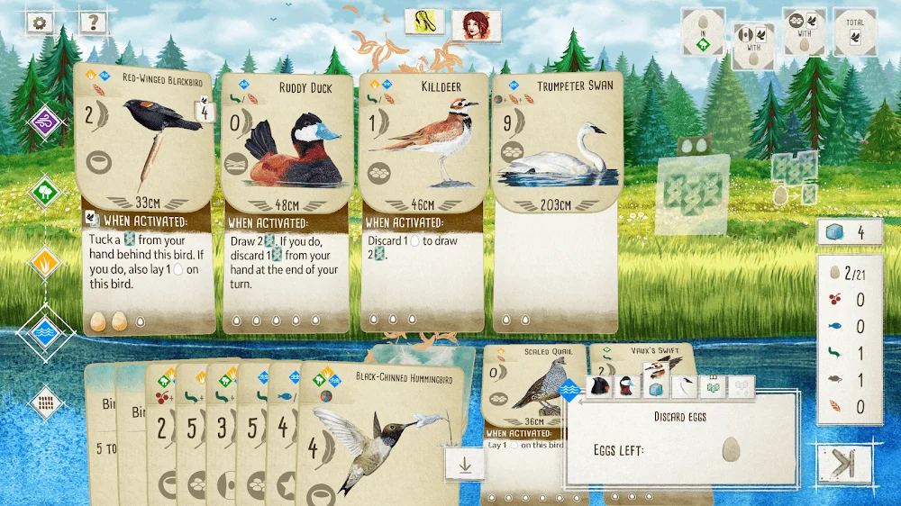 Wingspan: The Board Game gameplay screenshot 2