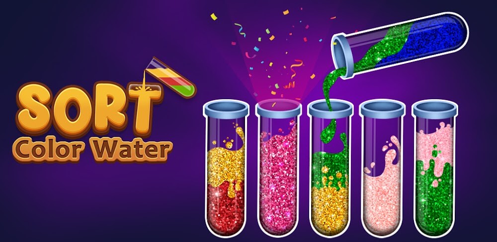 Color Water Sort Woody Puzzle gameplay screenshot 1