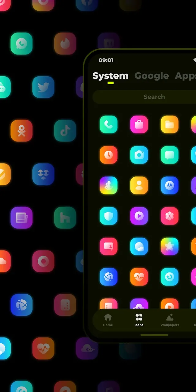 Capture d'écran GLO Icon Pack 3