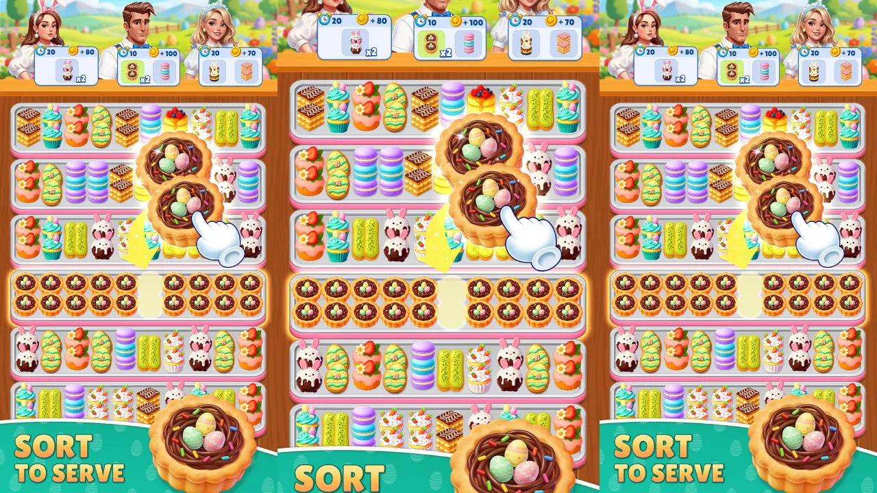 Aperçu du gameplay de Grill Cooking: Sort Challenge 1
