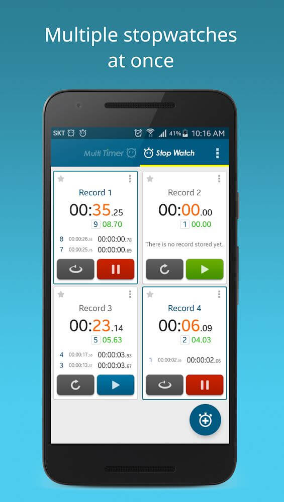 Aperçu Multi Timer StopWatch 7