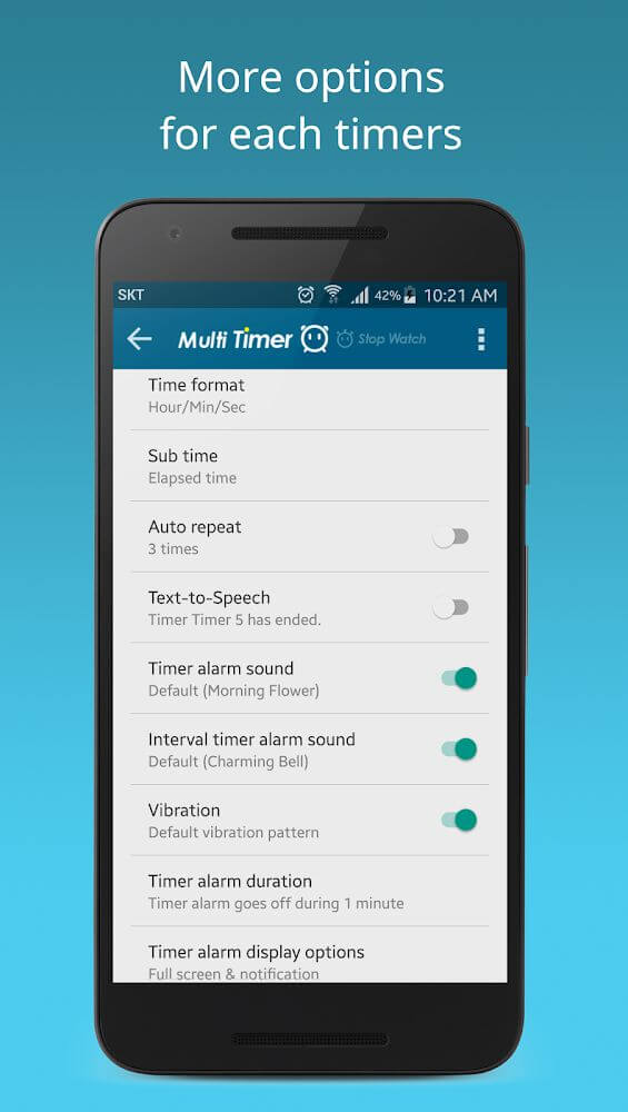 Aperçu Multi Timer StopWatch 5