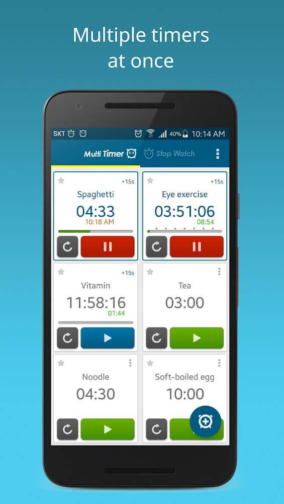 Aperçu Multi Timer StopWatch 2