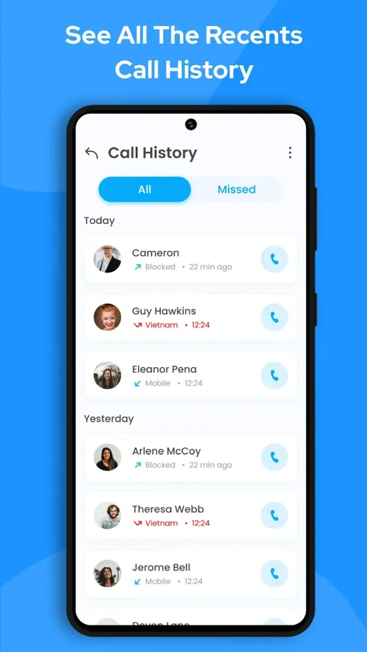 Capture d'écran 6 de Phone Call Dialpad - Caller ID