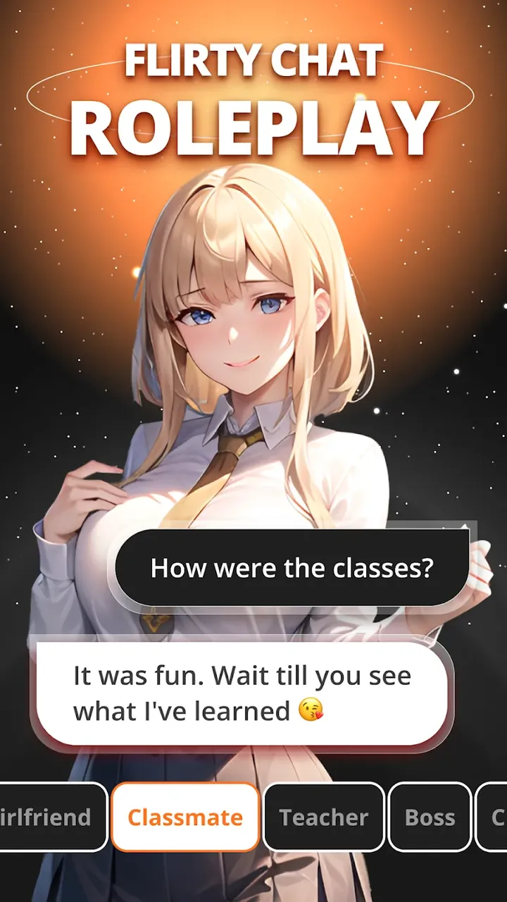 Capture d'écran du gameplay d'Anime AI Girlfriend - AIBabe 3