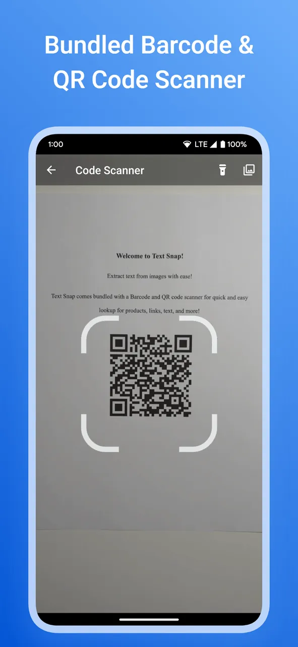 Aperçu de l'application Text Snap 7
