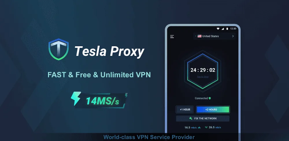 Capture d'écran de l'application Tesla Proxy 1