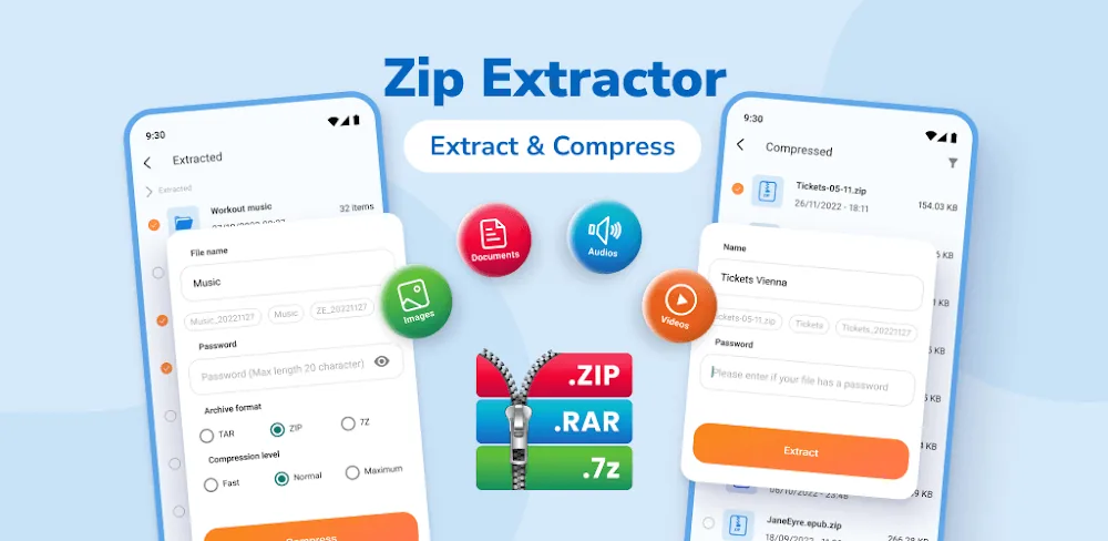 Capture d'écran 1 de Zip Extractor