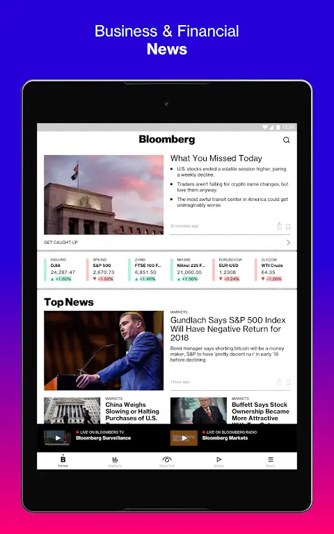 Capture d'écran de l'application Bloomberg 4