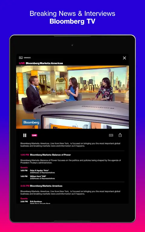Capture d'écran de l'application Bloomberg 7