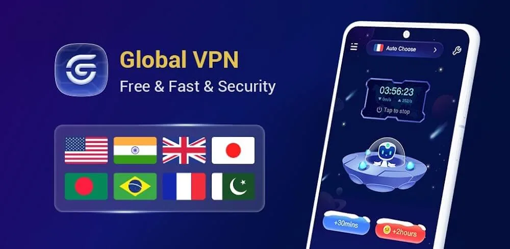 Capture d'écran Global VPN 1