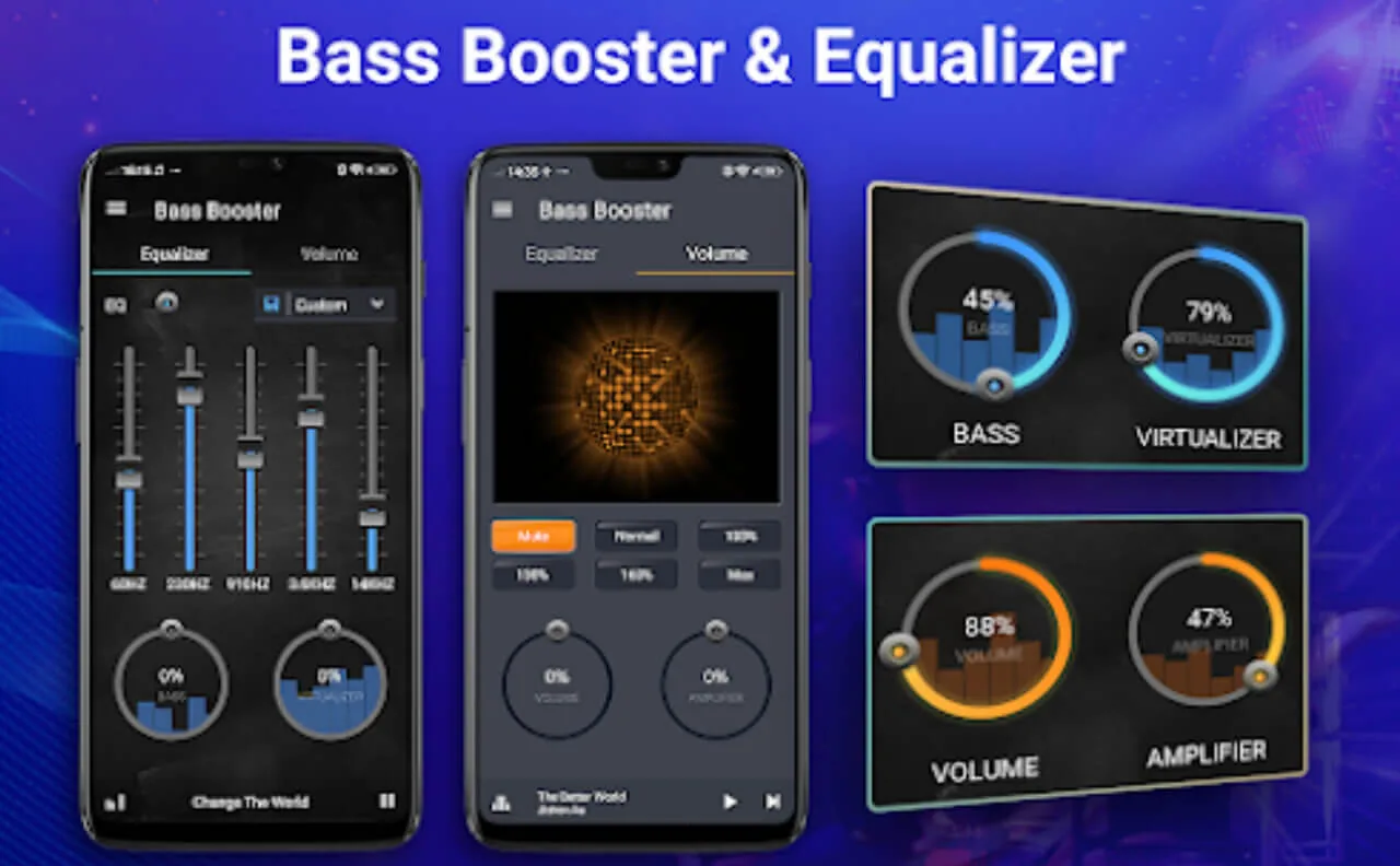 Bass Booster & Equalizer PRO capture d'écran 1
