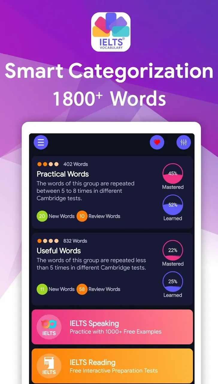 Capture d'écran 4 de IELTS Vocabulary Flashcards
