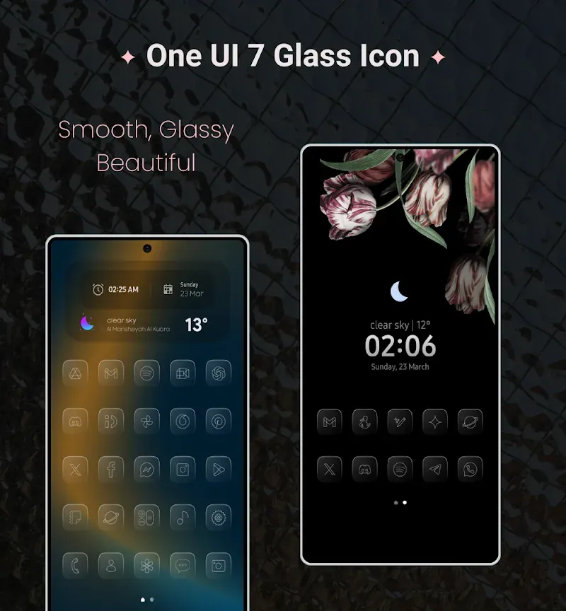 Aperçu 5 de One UI 7 Glass Icons