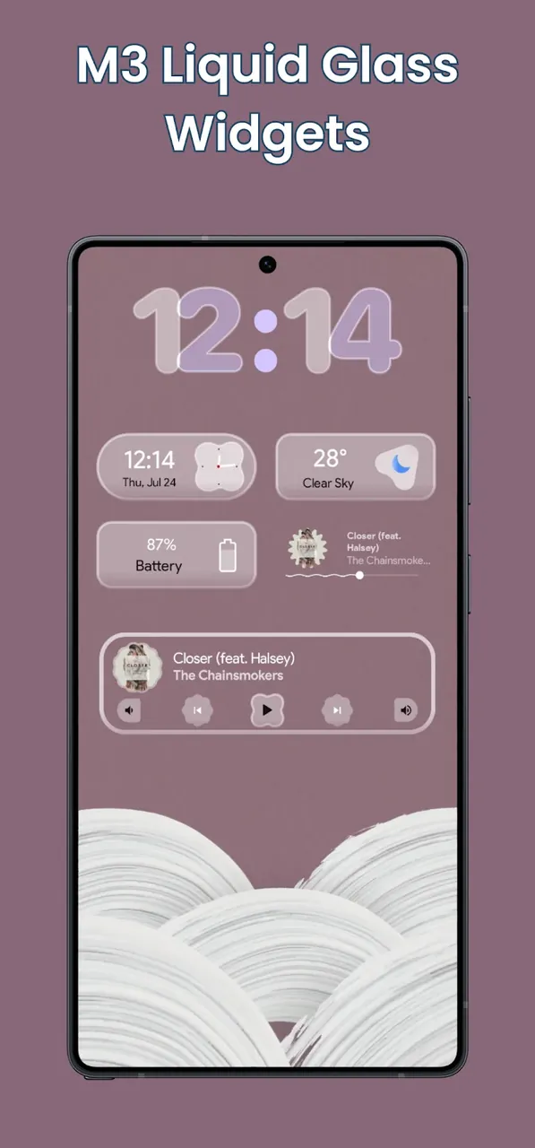 Capture d'écran de l'application Material Glass Widgets 6