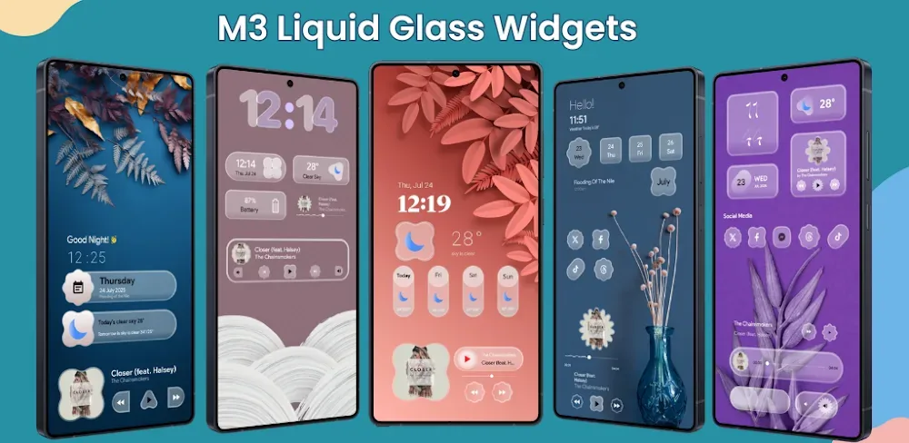 Capture d'écran de l'application Material Glass Widgets 1