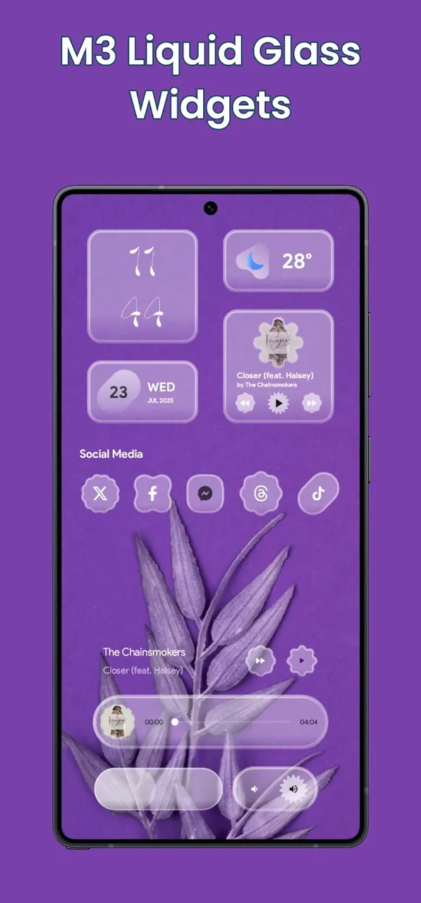 Capture d'écran de l'application Material Glass Widgets 4