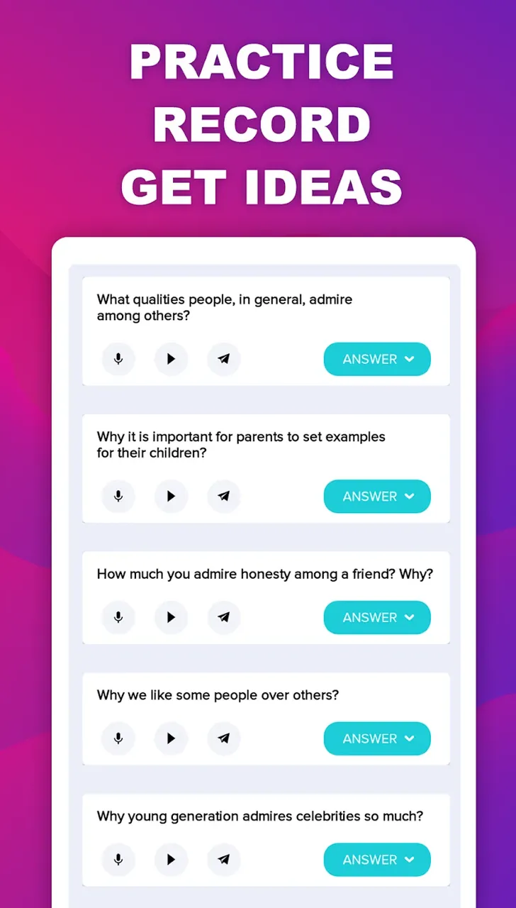 Aperçu 6 de l'application IELTS® Speaking Pro