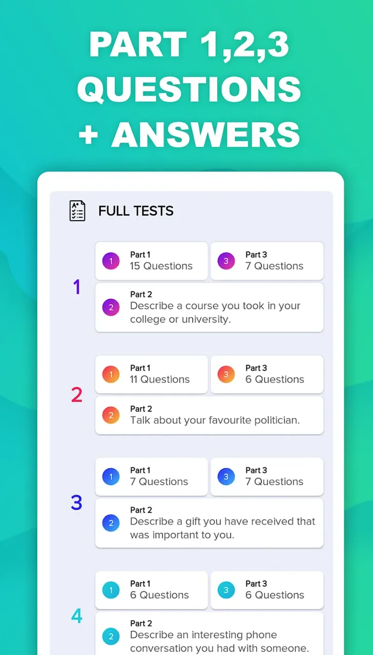 Aperçu 4 de l'application IELTS® Speaking Pro