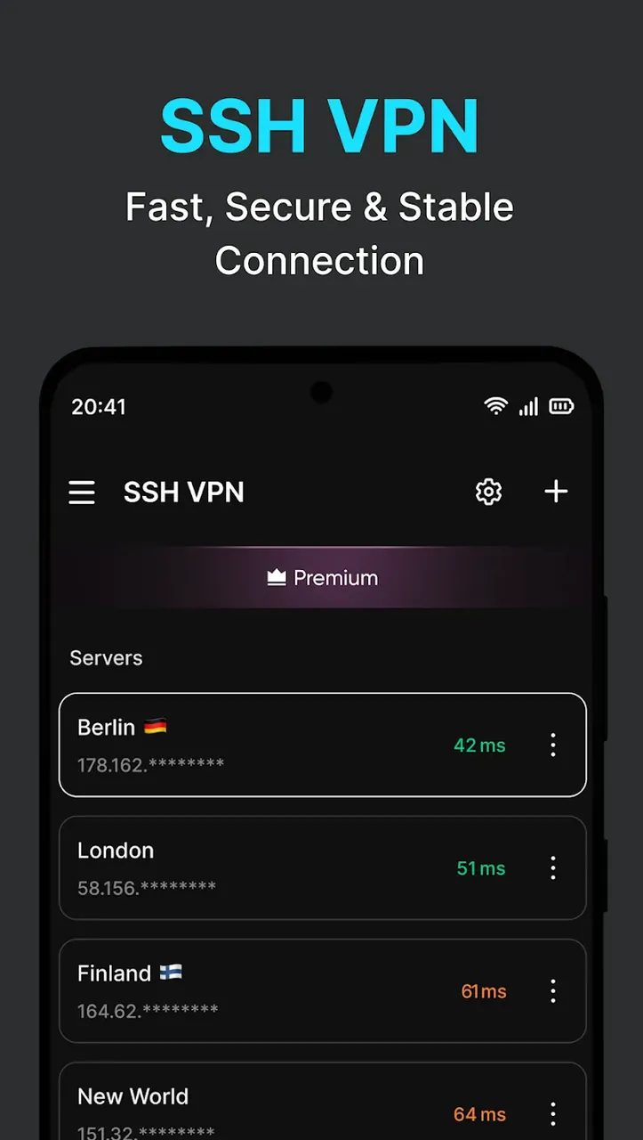 Aperçu de l'image 2 de SSH VPN – Client pour SSH