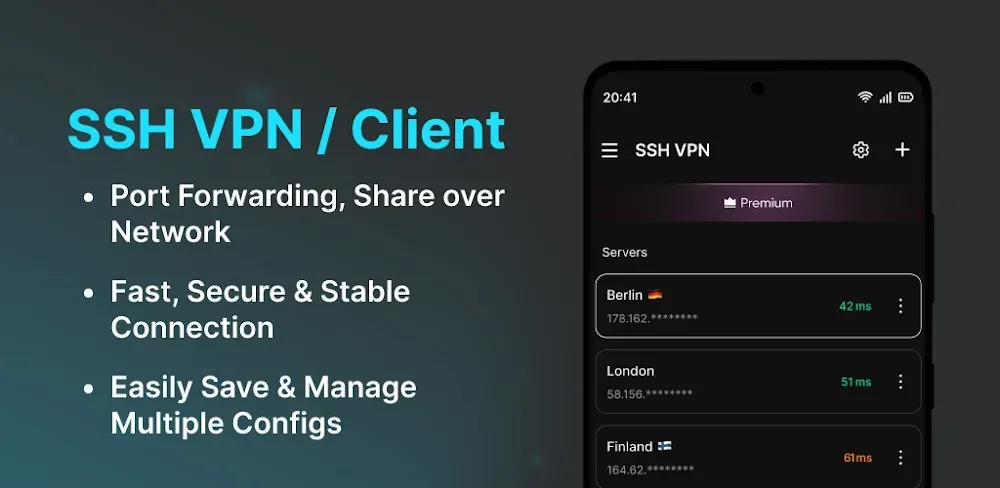 Aperçu de l'image 1 de SSH VPN – Client pour SSH