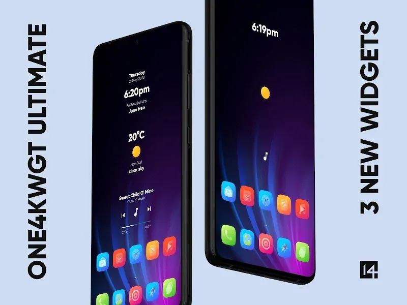 Capture d'écran 3 One4KWGT Ultimate: KWGT widget
