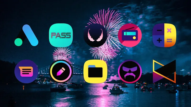 Captura de pantalla 4 de ATOMIC - Dark Retro Icon Pack