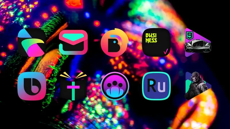 Captura de pantalla 3 de ATOMIC - Dark Retro Icon Pack