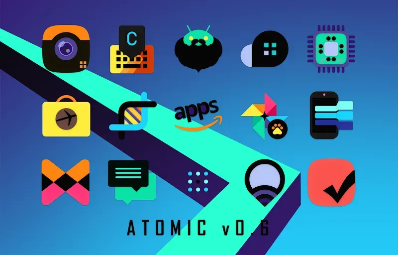 Captura de pantalla 6 de ATOMIC - Dark Retro Icon Pack