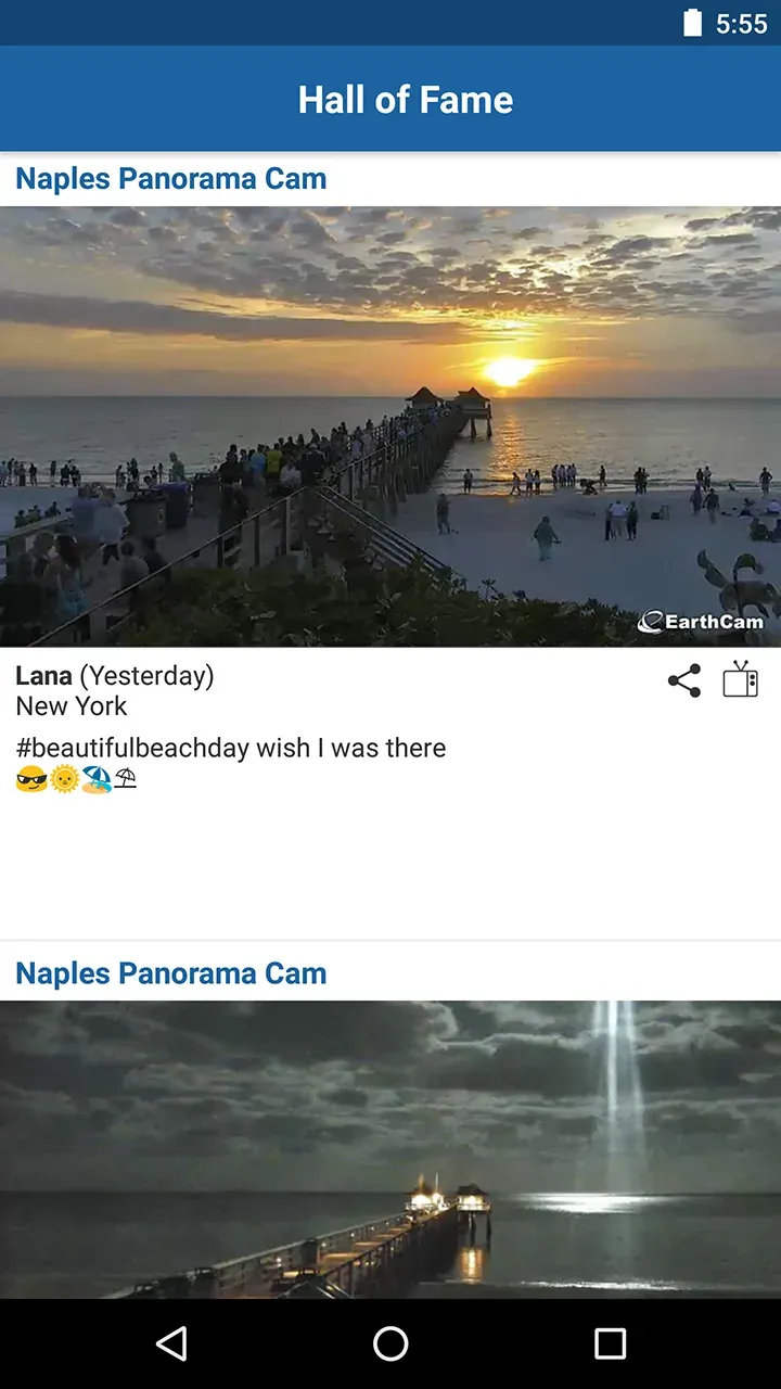 Capture d'écran de l'application Webcams 6